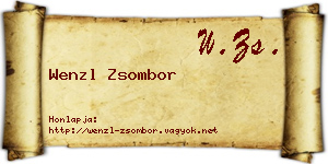 Wenzl Zsombor névjegykártya
